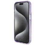 Guess GUHMP14LHRSGSU Purple Hardcase Ring Stand Script Glitter MagSafe Kryt iPhone 14 Pro