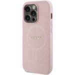 Guess GUHMP14LPSAHMCP Pink Hardcase Saffiano MagSafe Kryt iPhone 14 Pro