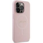 Guess GUHMP14LPSAHMCP Pink Hardcase Saffiano MagSafe Kryt iPhone 14 Pro
