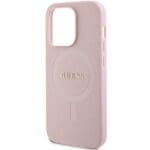 Guess GUHMP14LPSAHMCP Pink Hardcase Saffiano MagSafe Kryt iPhone 14 Pro