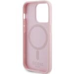 Guess GUHMP14LPSAHMCP Pink Hardcase Saffiano MagSafe Kryt iPhone 14 Pro