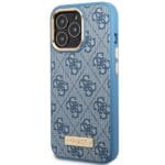 Guess GUHMP14LU4GPRB Blue Hardcase 4G Logo Plate MagSafe Kryt iPhone 14 Pro
