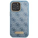 Guess GUHMP14LU4GPRB Blue Hardcase 4G Logo Plate MagSafe Kryt iPhone 14 Pro