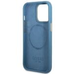 Guess GUHMP14LU4GPRB Blue Hardcase 4G Logo Plate MagSafe Kryt iPhone 14 Pro