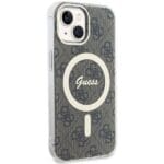 Guess GUHMP15MH4STW Brown Hardcase IML 4G MagSafe Kryt iPhone 14 Plus/15 Plus