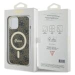 Guess GUHMP15MH4STW Brown Hardcase IML 4G MagSafe Kryt iPhone 14 Plus/15 Plus