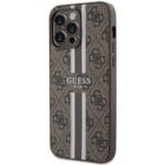 Guess GUHMP15XP4RPSW Brown Hardcase 4G Printed Stripes MagSafe Kryt iPhone 15 Pro Max
