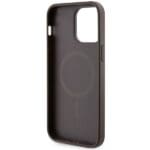 Guess GUHMP15XP4RPSW Brown Hardcase 4G Printed Stripes MagSafe Kryt iPhone 15 Pro Max