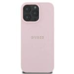 Guess GUHMP15XPGHSMMP Pink Hardcase Grained Ring MagSafe Kryt iPhone 15 Pro Max