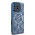 Guess GUHMP16LG4GFRB Blue Hardcase 4G Ring Classic Logo MagSafe Kryt iPhone 16 Pro