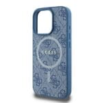 Guess GUHMP16LG4GFRB Blue Hardcase 4G Ring Classic Logo MagSafe Kryt iPhone 16 Pro
