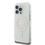 Guess GUHMP16LH4DTEH White Hardcase IML 4G Background MagSafe Kryt iPhone 16 Pro