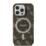 Guess GUHMP16LH4DTEW Brown Hardcase IML 4G Background MagSafe Kryt iPhone 16 Pro
