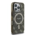 Guess GUHMP16LH4DTEW Brown Hardcase IML 4G Background MagSafe Kryt iPhone 16 Pro