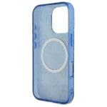 Guess GUHMP16LH4PYEEB Blue Hardcase IML Peony On 4G Background MagSafe Kryt iPhone 16 Pro