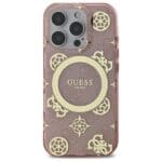 Guess GUHMP16LH4PYEEP Pink Hardcase IML Peony On 4G Background MagSafe Kryt iPhone 16 Pro