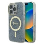 Guess GUHMP16LH4STB Blue Hardcase IML 4G MagSafe Kryt iPhone 16 Pro