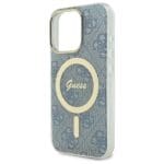 Guess GUHMP16LH4STB Blue Hardcase IML 4G MagSafe Kryt iPhone 16 Pro