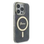 Guess GUHMP16LH4STK Black Hardcase IML 4G MagSafe Kryt iPhone 16 Pro