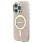 Guess GUHMP16LH4STP Pink Hardcase IML 4G MagSafe Kryt iPhone 16 Pro