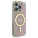 Guess GUHMP16LH4STP Pink Hardcase IML 4G MagSafe Kryt iPhone 16 Pro