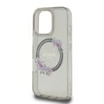 Guess GUHMP16LHFWFCK Black Hardcase IML Flowers Wreath MagSafe Kryt iPhone 16 Pro