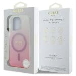 Guess GUHMP16LHGRCELP Pink Hardcase IML Glitter Gradient MagSafe Kryt iPhone 16 Pro