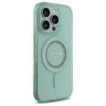 Guess GUHMP16LPFTDTEN Green Hardcase IML Rhinestones MagSafe Kryt iPhone 16 Pro