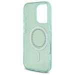 Guess GUHMP16LPFTDTEN Green Hardcase IML Rhinestones MagSafe Kryt iPhone 16 Pro