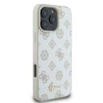 Guess GUHMP16LPGPYSH White Hardcase Peony Script Logo MagSafe Kryt iPhone 16 Pro