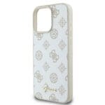 Guess GUHMP16LPGPYSH White Hardcase Peony Script Logo MagSafe Kryt iPhone 16 Pro