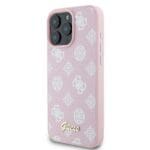 Guess GUHMP16LPGPYSP Pink Hardcase Peony Script Logo MagSafe Kryt iPhone 16 Pro