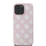 Guess GUHMP16LPGPYSP Pink Hardcase Peony Script Logo MagSafe Kryt iPhone 16 Pro