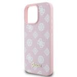 Guess GUHMP16LPGPYSP Pink Hardcase Peony Script Logo MagSafe Kryt iPhone 16 Pro