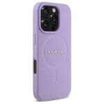 Guess GUHMP16LPSAHMCU Purple Hardcase Saffiano MagSafe Kryt iPhone 16 Pro
