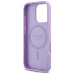 Guess GUHMP16LPSAHMCU Purple Hardcase Saffiano MagSafe Kryt iPhone 16 Pro