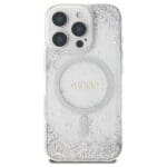 Guess GUHMP16LRGRGES Silver Hardcase Resin Gradient Glitter MagSafe Kryt iPhone 16 Pro