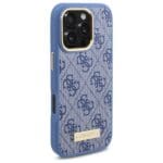 Guess GUHMP16LU4GPRB Blue Hardcase 4G Logo Plate MagSafe Kryt iPhone 16 Pro