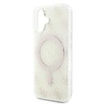 Guess GUHMP16MH4DTEH White Hardcase IML 4G Background MagSafe Kryt iPhone 16 Plus