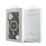 Guess GUHMP16MH4DTEW Brown Hardcase IML 4G Background MagSafe Kryt iPhone 16 Plus