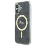 Guess GUHMP16MH4STK Black Hardcase IML 4G MagSafe Kryt iPhone 16 Plus
