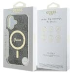Guess GUHMP16MH4STK Black Hardcase IML 4G MagSafe Kryt iPhone 16 Plus