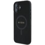 Guess GUHMP16MPSAHMCK Black Hardcase Saffiano Classic Logo MagSafe Kryt iPhone 16 Plus