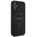 Guess GUHMP16MPSAHMCK Black Hardcase Saffiano Classic Logo MagSafe Kryt iPhone 16 Plus