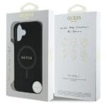 Guess GUHMP16MPSAHMCK Black Hardcase Saffiano Classic Logo MagSafe Kryt iPhone 16 Plus
