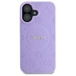 Guess GUHMP16MPSAPSMEU Purple Hardcase Saffiano Peony Classic Logo Kryt iPhone 16 Plus