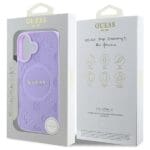 Guess GUHMP16MPSAPSMEU Purple Hardcase Saffiano Peony Classic Logo Kryt iPhone 16 Plus