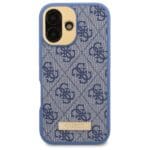 Guess GUHMP16MU4GPRB Blue Hardcase 4G Logo Plate MagSafe Kryt iPhone 16 Plus