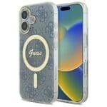 Guess GUHMP16SH4STB Blue Hardcase IML 4G MagSafe Kryt iPhone 16