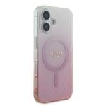 Guess GUHMP16SHGRCELP Pink Hardcase IML Glitter Gradient MagSafe Kryt iPhone 16